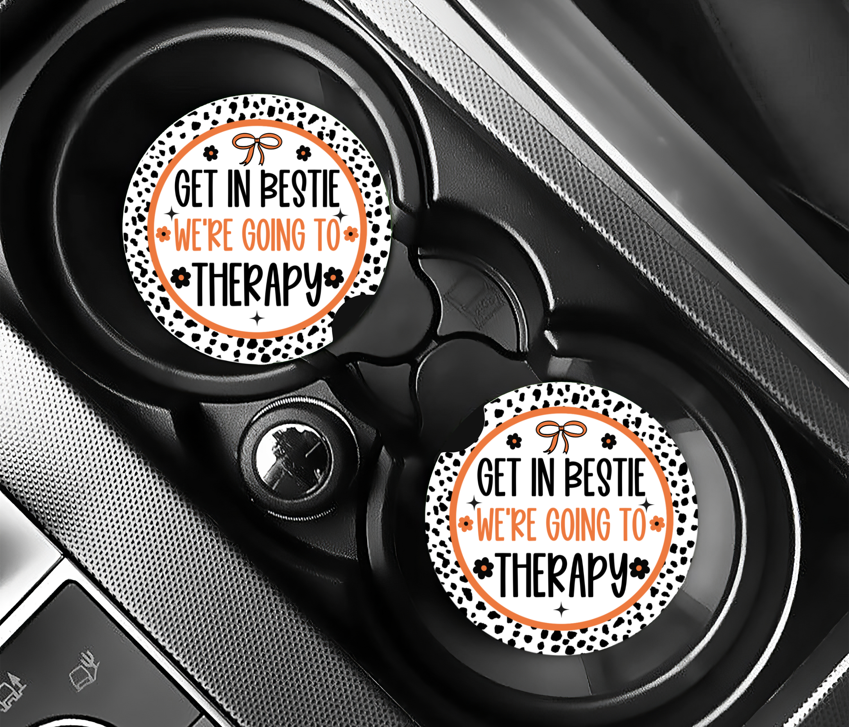 Get In Bestie Car Coaster Set