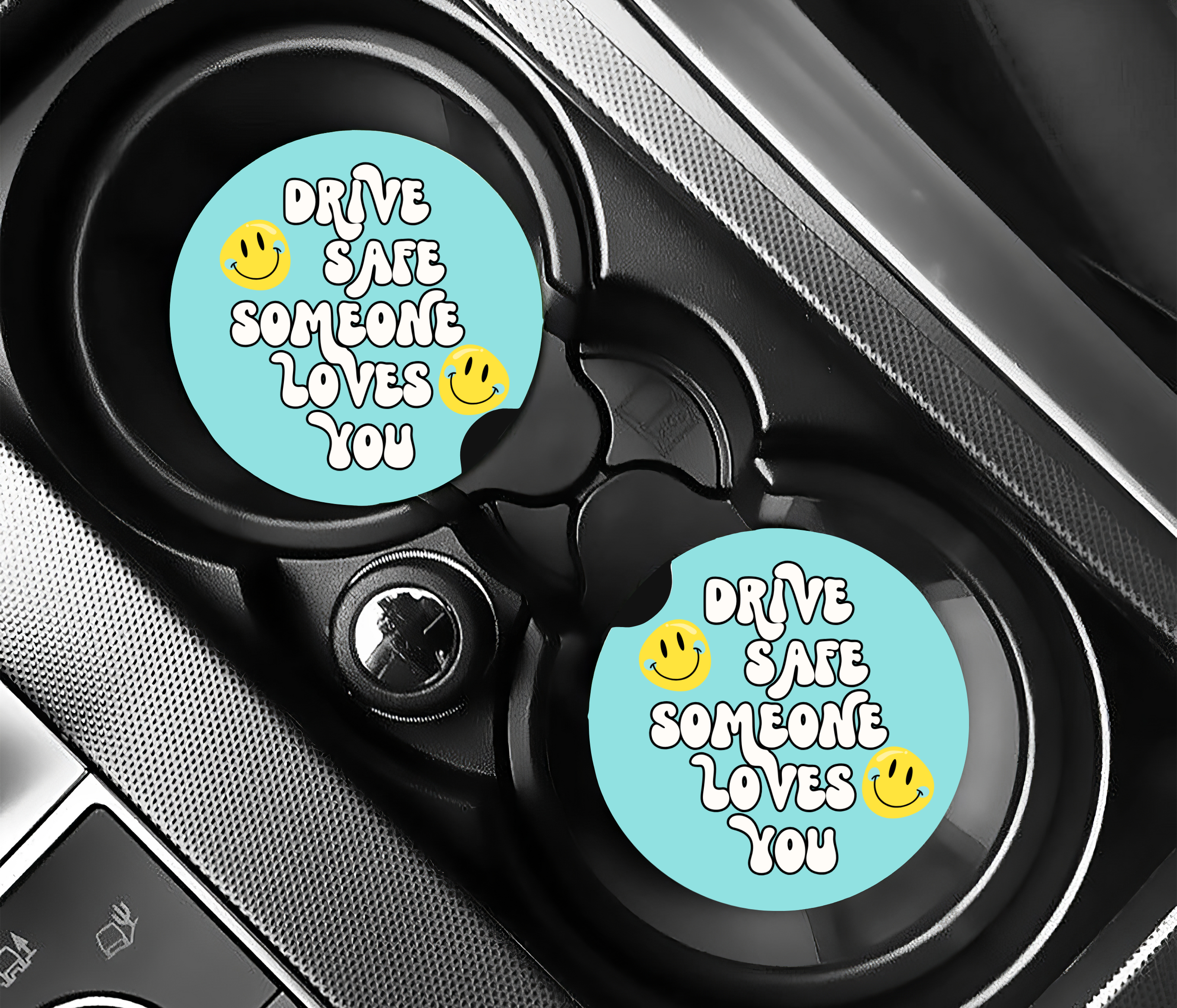Drive Safe Someone Loves You Car Coaster Set