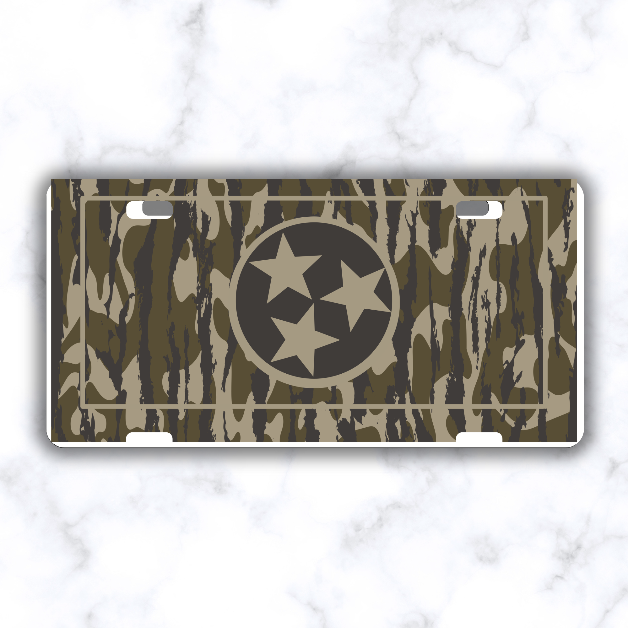 Camo Tristar Car Tag