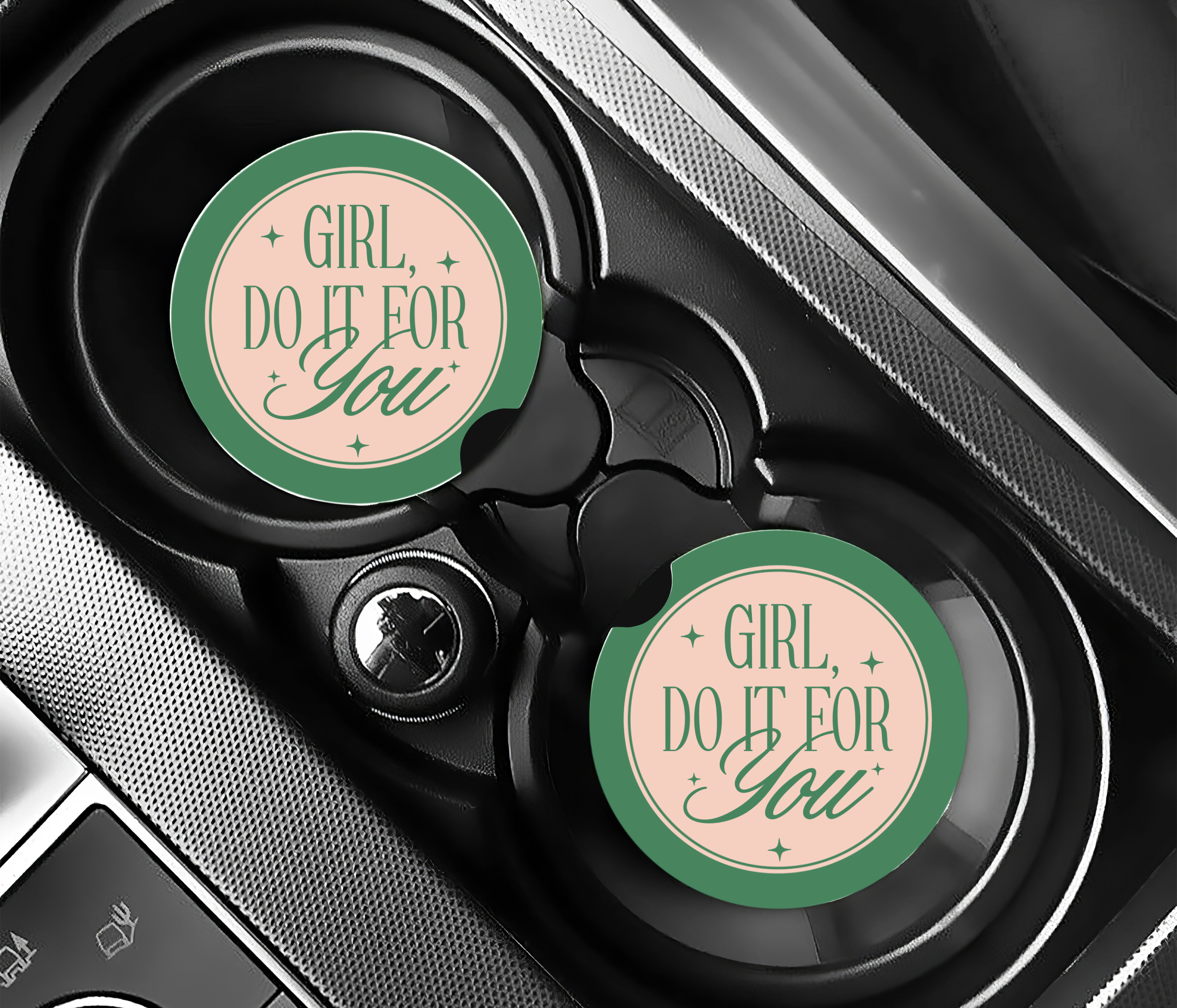 Girl Do It For You Car Coaster Set